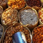 nuts, fruits, peanuts